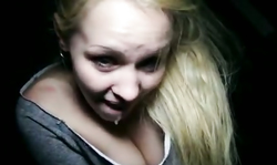 Facial for a yummy blonde glamoure slut