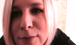 This strange blonde expects me to come and drill her