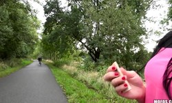 Beauty babe Joanna Black is sucking for the money