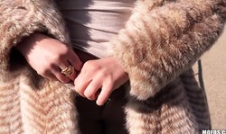 Nasty busty brunette Marie LaCroft is trying to deepthroat a dick