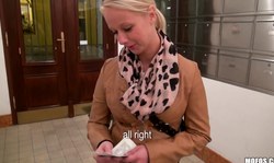 Slutty blonde Tonya enjoys when a hard dick drills her mouth