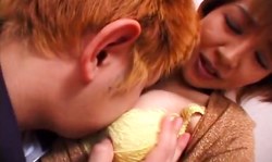 Big-boobed Ayaka Hoshino demonstrates her impressive boobies