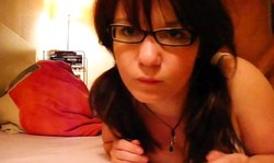 Amateur chick in glasses gets fucked in the doggy style pose
