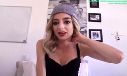 Skinny sexy teen masturbates on webcam