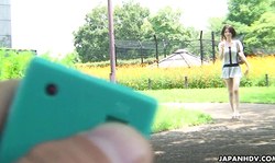 Japan HDV teen Mitsuki gives a good blowjob in the van