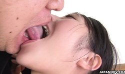 Big-bottomed Asian Nana Kunimi has a very juicy shaved pussy