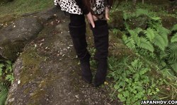 Aesthetic Japanese blowjob in the forest with Sakurako