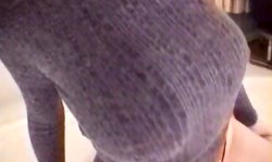 Good and hot Over Developed Amateurs babe in black pullover