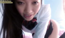 Asian teen schoolgirl fingers herself hard