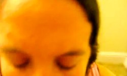 Sensual brunette performs a passionate blowjob in homemade POV