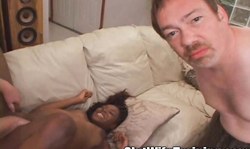 Amazing interracial slut wife training ends with a huge facial