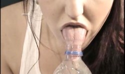 Sweet girl with very long tongue reveals her awesome skills
