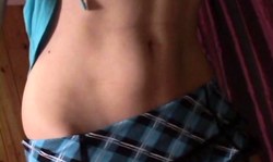 Nerdy chick reveals her awesome tongue and sexy pink lips