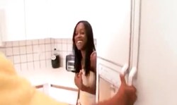 Black stepsister loves cock