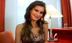 Gorgeous amateur brunette with pierced pussy likes intensive sex