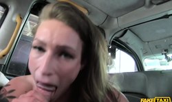 Lusty as fuck Fake Taxi slut Ava Austen is sucking and getting nailed