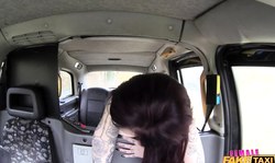 Female Fake Taxi tattooed girls are practicing face sitting