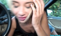 Awesome blonde Katrin Tequila gives a passionate blowjob