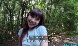 Innocent angel Luna Rival sucks with wide-opened eyes