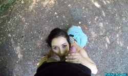 Gorgeous brunette Valentina Bianco gives a stunning blowjob