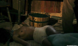 Ultra sexy ebony slut is getting roped by her master