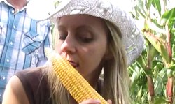 Shameless Southern amateur gets nicely banged on the cornfield