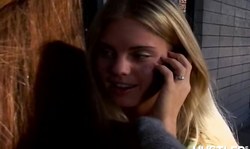 Stunning Barely Legal teens are playing with a pink dildo