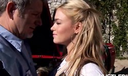 Muscle car driver bangs a very hot Barely Legal teen right on the hood