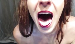 Milf next door with a long tongue aim to please