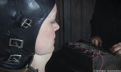 Hardcore BDSM action in the basement with a masked young babe