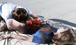 Burning Angel cute babe Sierra Cure opens her mouth for a new cock