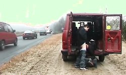 public sex in front of massive traffic