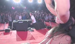 Glamorous bitch Franceska Jaimes fucked in front crowd on stage