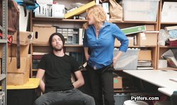 Lucky thief fucks horny MILF security shoplyfter guard