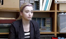 Emo teen thief with piercings fucked by a Shoplyfter mall cop