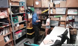 Shoplifter Isabelle Nice lets dudes fucks her tight pussy