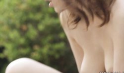 Angelic outdoor solo 21 Naturals with a young brunette Macy