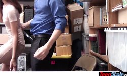 Notorious asian teen thief punish fucked by a Shoplyfter mall cop