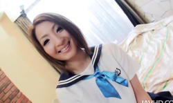 Seducer shoving his fingers in her little hairy snatch