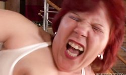 Hardcore sex Mother Fucker XXX with a young man and a slutty mature Kati C