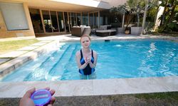 Ginger bikini teen blows instructors dark meat