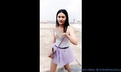 Chinese cam girl Ching Ching rooftop blowjob sex part12