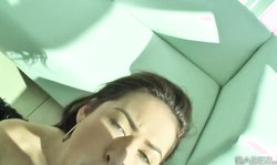 Dark-haired chick Melissa Moore and a black dick in her mouth