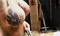 Dirty as hell tattooed hottie has a very good round bottom