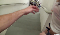 Hot as fuck young lass takes massive dick in her mouth