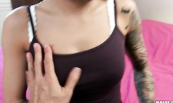 Awesome-looking young brunette is enjoying hardcore anal sex