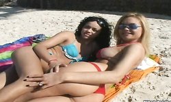 Two models Mike In Brazil Erica Vieira and Valeska are getting topless