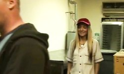 Money Talks beauty pizza girl Pricilla gives a good blowjob