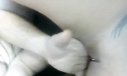 Spicy milf is stimulating her little pussy in the POV video