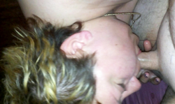 Awesome slutty BBW chick is giving a nice blowjob in the close-up